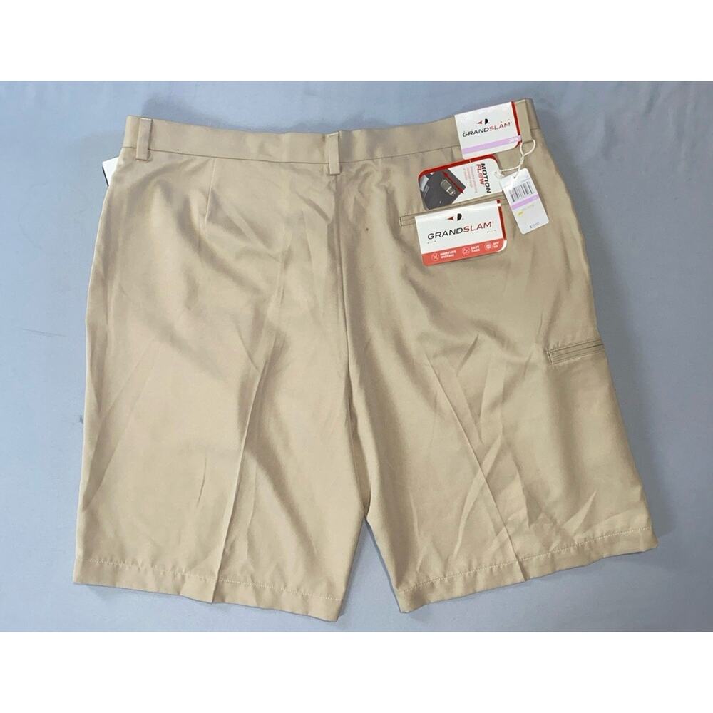 Grand Slam Motion Flow Wicking Flat Front Performance Cargo Golf Shorts. Mens 38